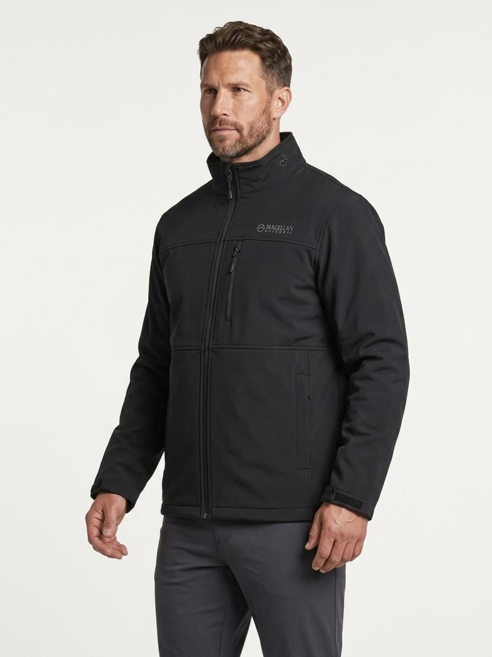 Magellan Outdoors Men’s NEW Black Lightweight Lined insulated Jacket